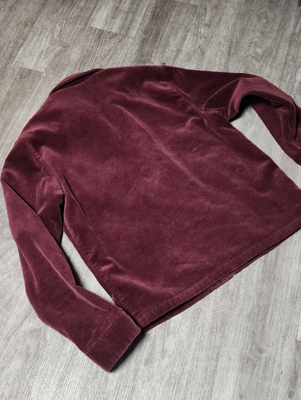 Brixton Burgundy/Plum Corduroy Zip Jacket with Logo Patch - Picture 4 of 11